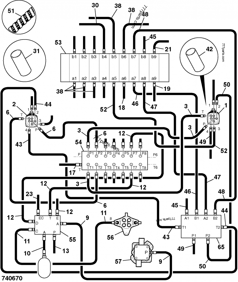 649 51340 Hose 64951340 JCB Spare Part 777parts 649-51340-hose-64951340-jcb-spare-part-777parts