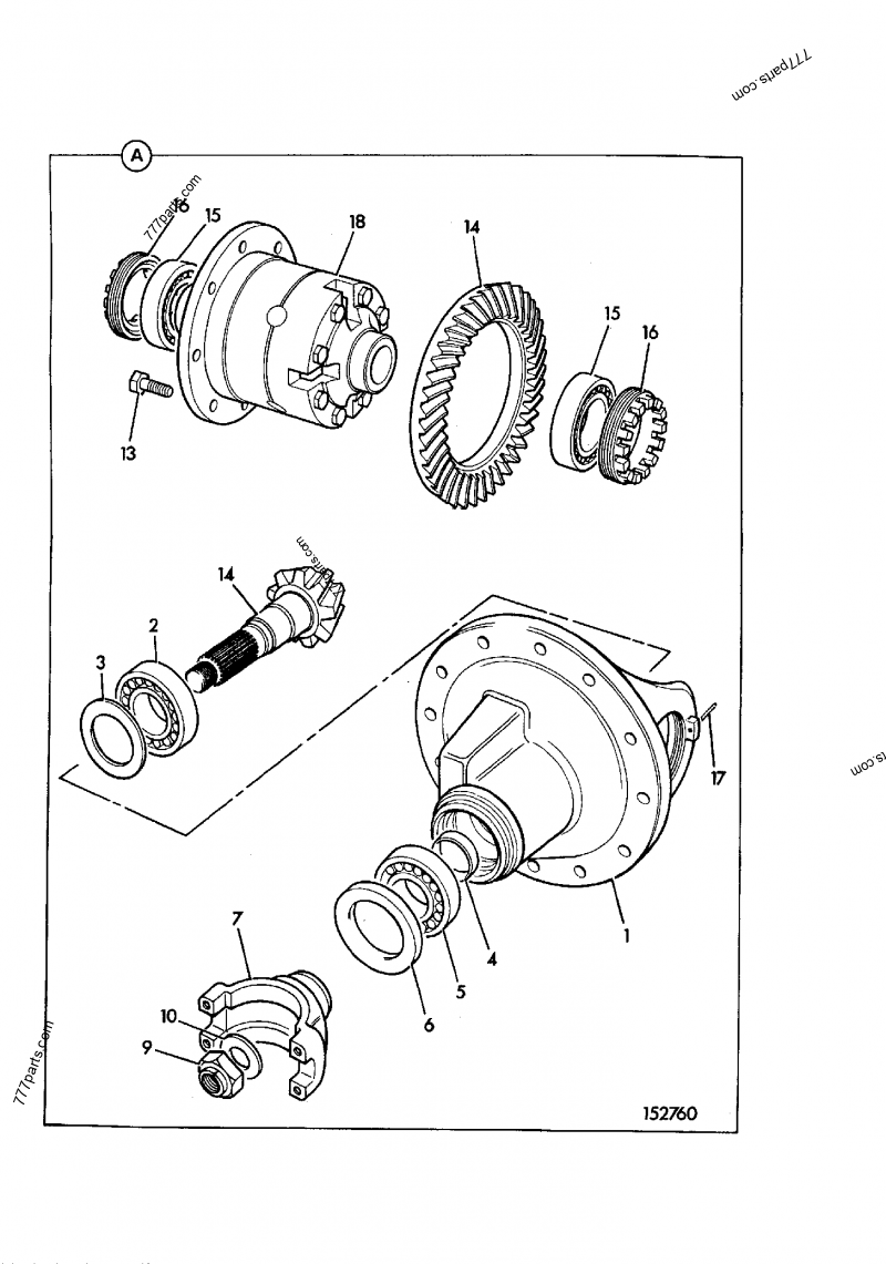 448/05405 Nut, adjusting - 44805405 - JCB spare part