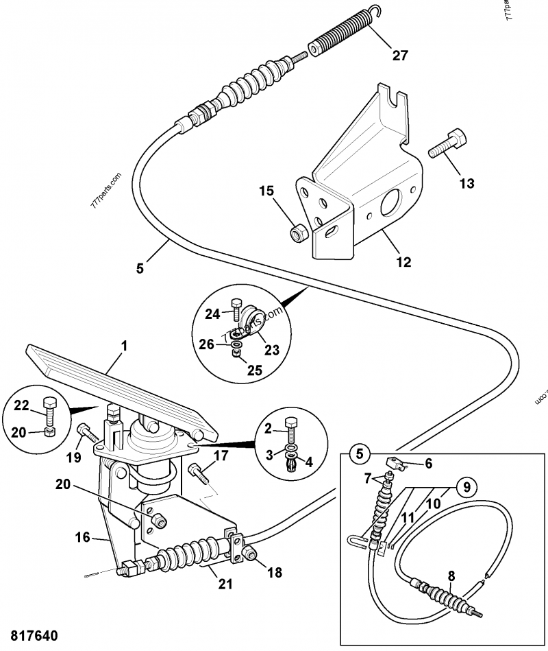 a  265/00629 Bracket, cable support - 26500629 - JCB spare part