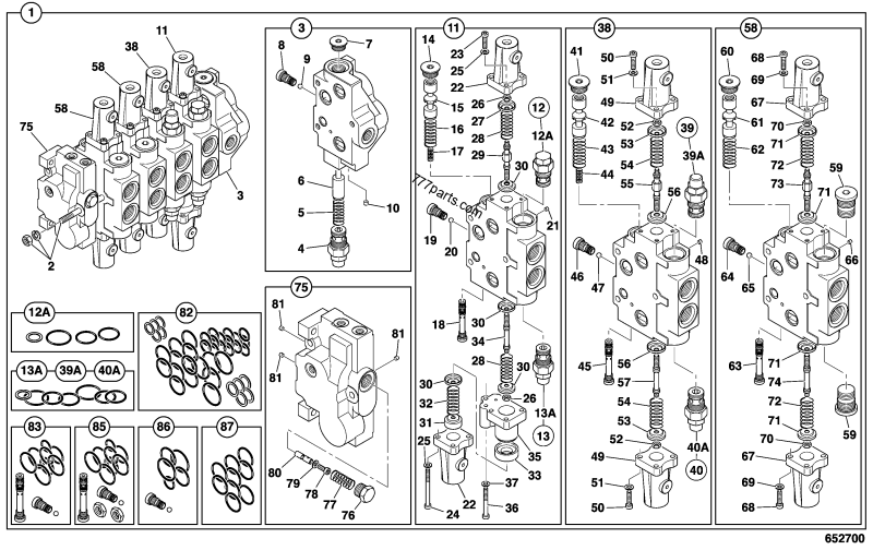 25/222116 Kit, seal, ant-cav - 25222116 - JCB spare part