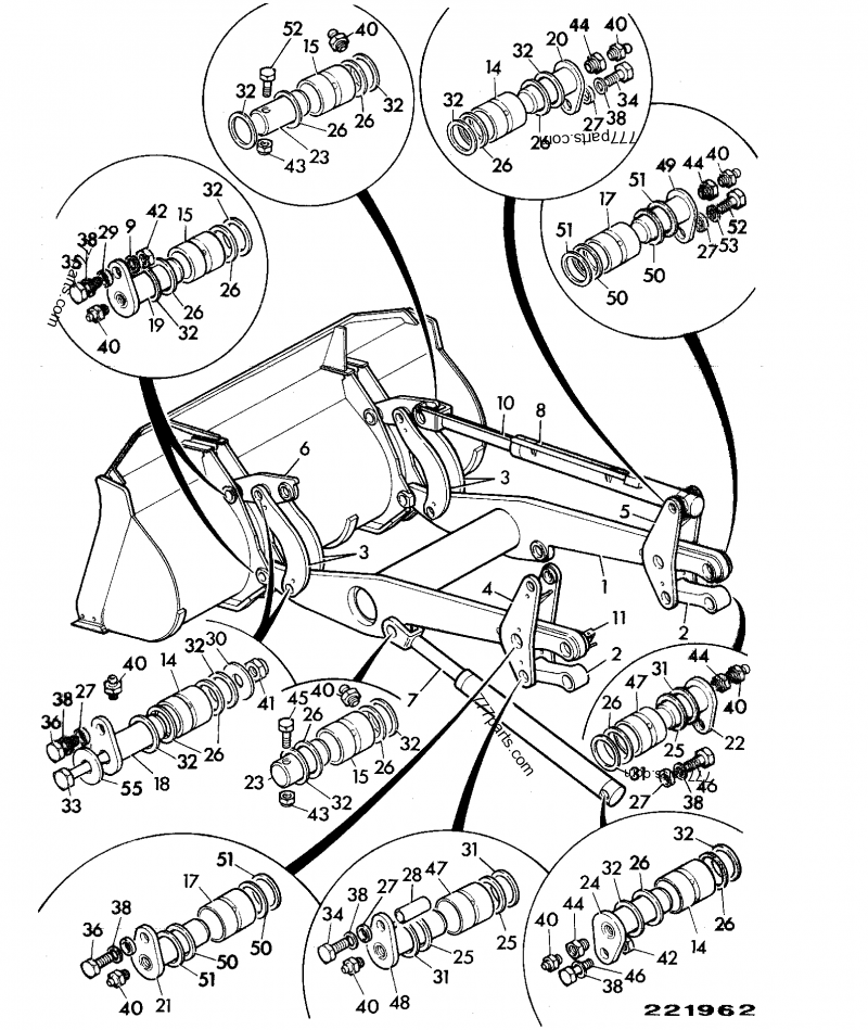 911/27400 Pin, pivot, 65mm x 172mm Lg. - 91127400 - JCB