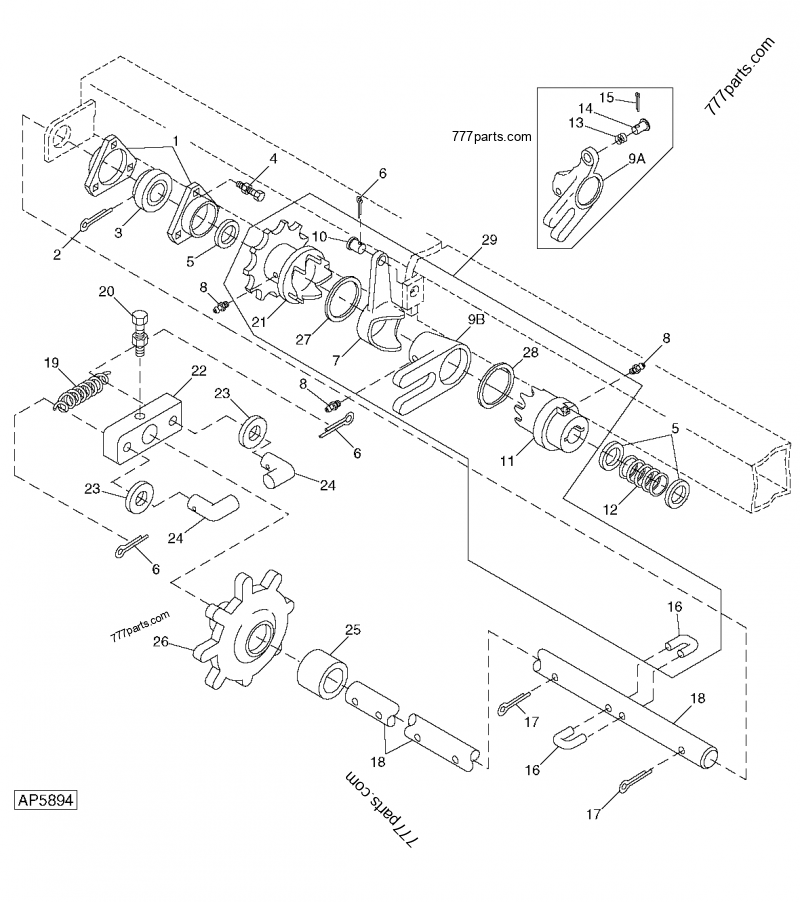 COUNTERSHAFT DRIVE FOR SEED - RIGHT-HAND SIDE (8-ROW WIDE