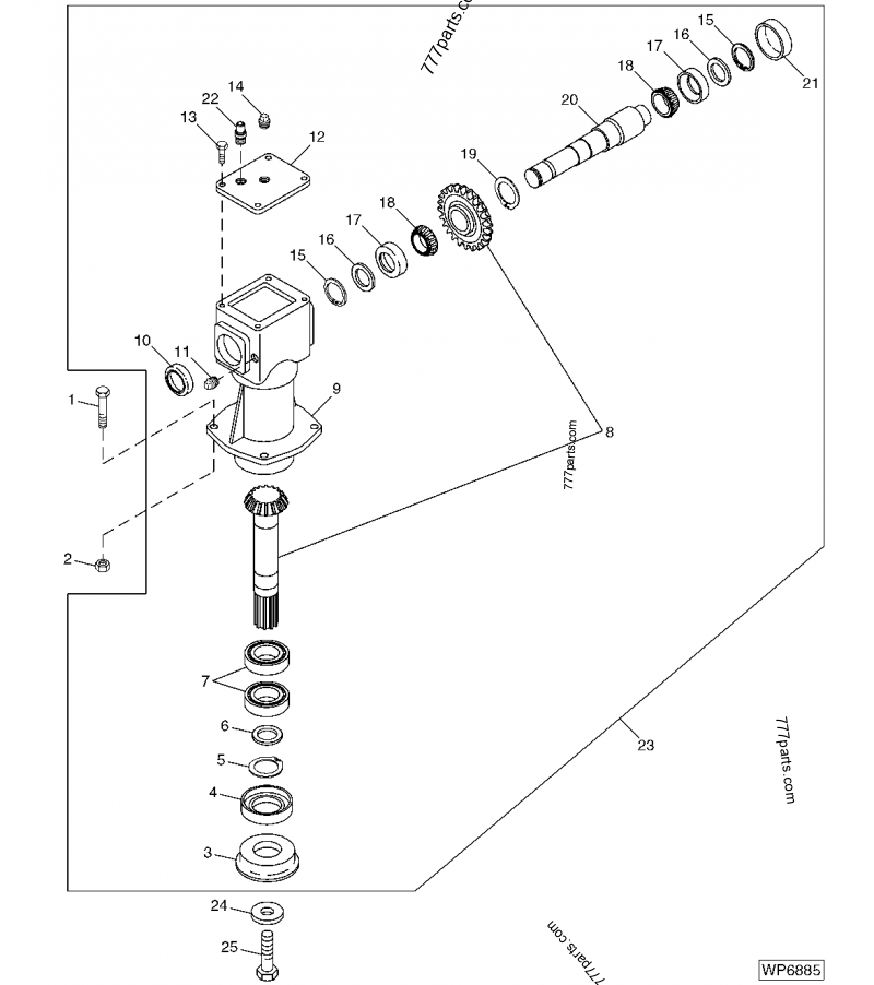 DE18654 Gear Case - John Deere spare part | 777parts.com