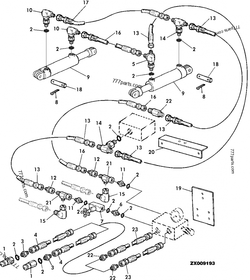 AN260360 Hydraulic Cylinder John Deere spare part