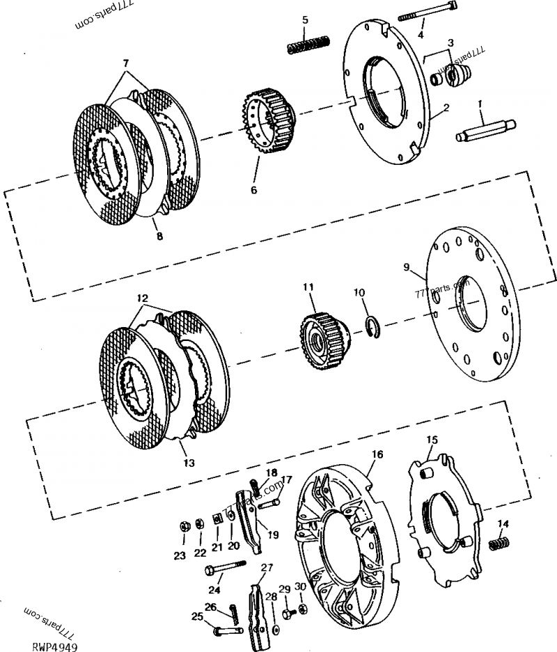 EX4−006ポルンガDA TRANSMISSION AND PTO CLUTCH (QUAD-RANGE AND SYNCRO-RANGE) [03B12