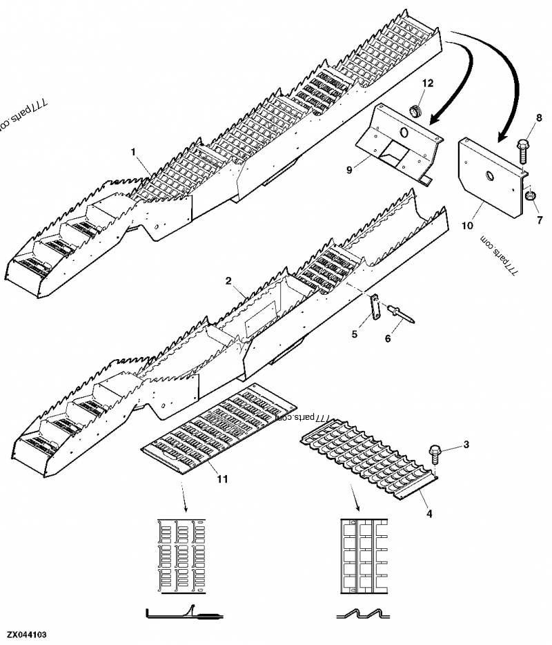 Z69755 Straw Walker Grid - John Deere spare part | 777parts.com