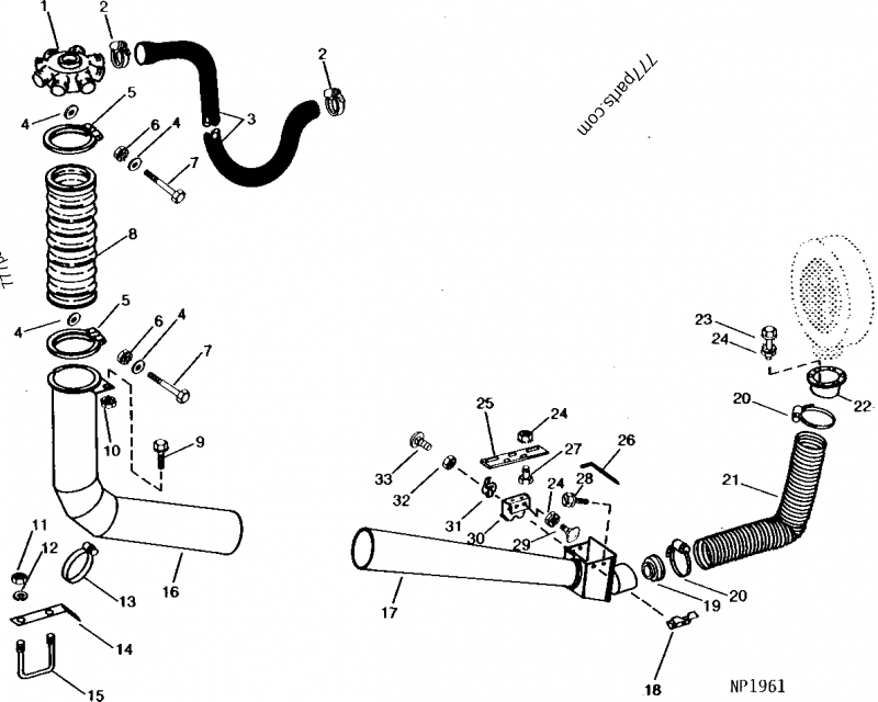 N212420 Hose - John Deere spare part | 777parts.com