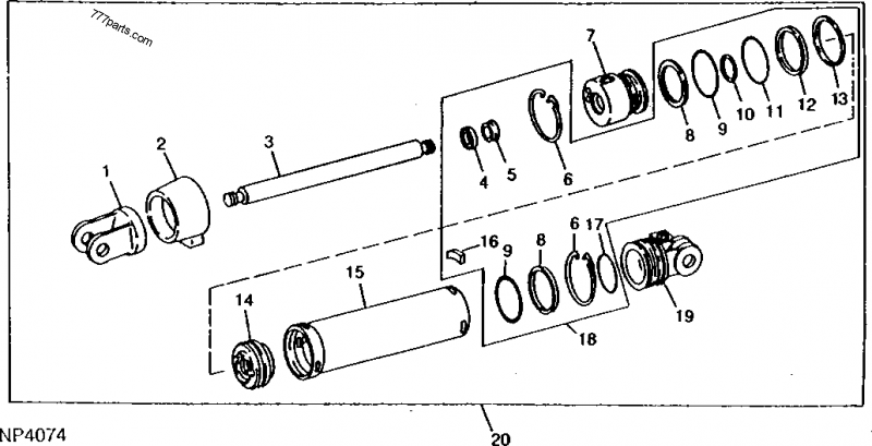 Hydraulic Cylinder 3-1/2 X 8 (Eaton - Rephasing With Stroke