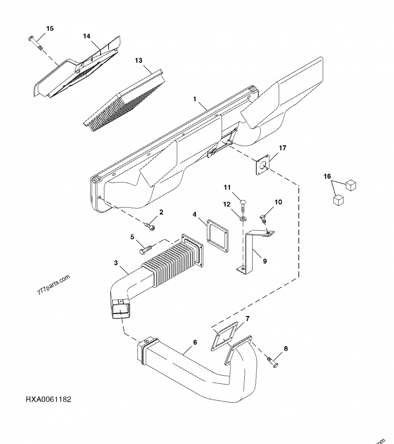 RE49785 Air Duct John Deere spare part