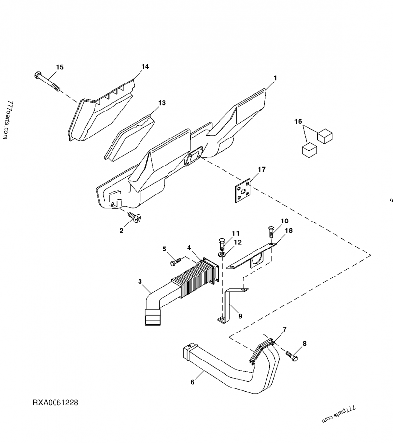 RE49785 Air Duct John Deere spare part