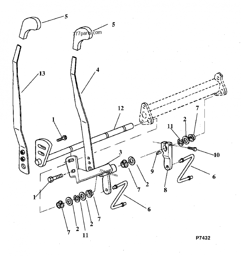 R120575 Lever - John Deere spare part | 777parts.com