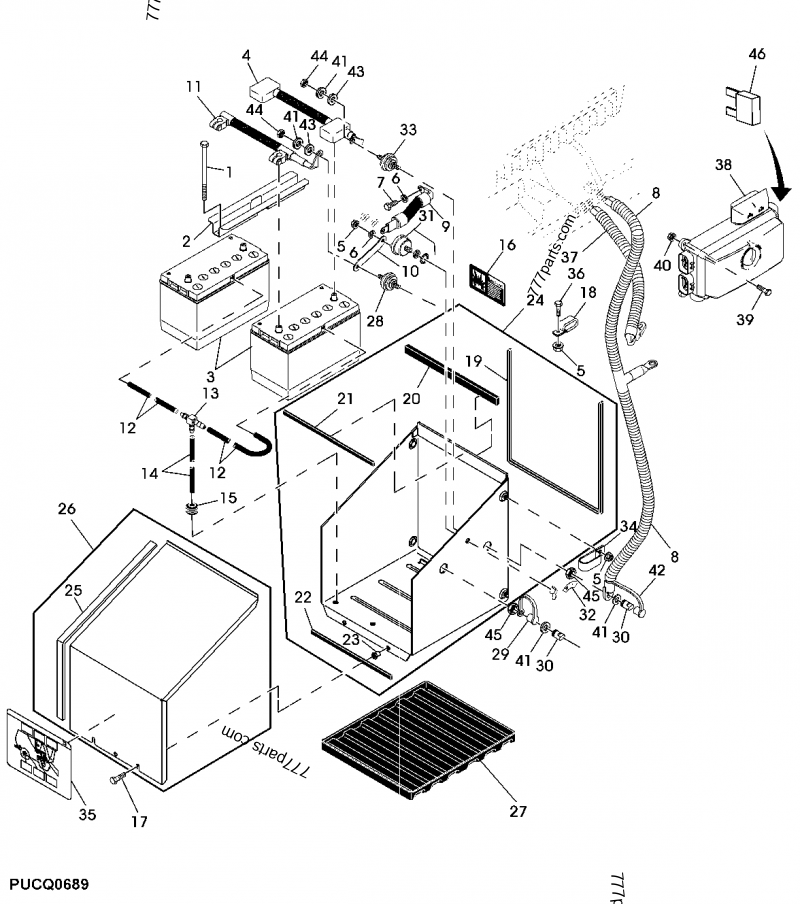 John Deere AH220593 Fuse Box, Fuse Center