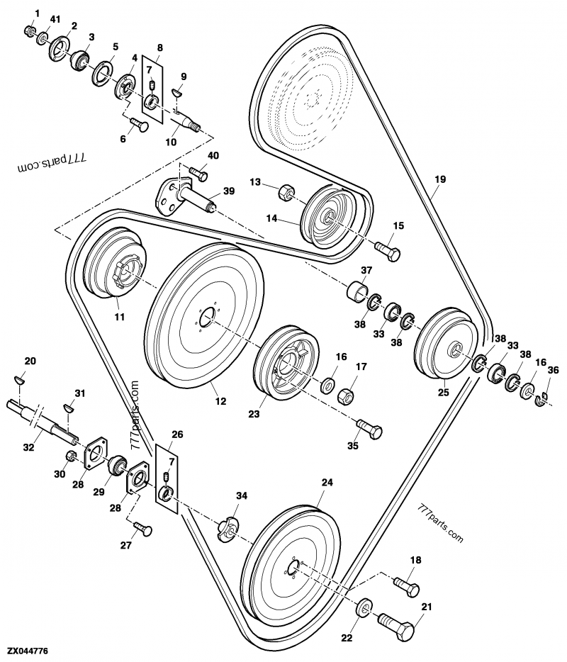 Z102375 Jackshaft - John Deere spare part | 777parts.com