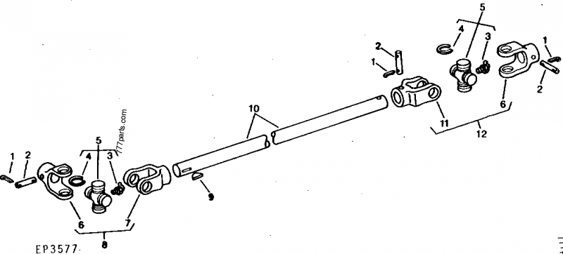 AXLE DRIVE UNIVERSAL JOINTS (GROUND DRIVE) [A16] - RAKE, HAY