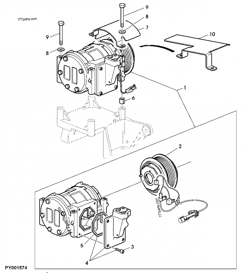 AL78780 Manifold - John Deere spare part | 777parts.com