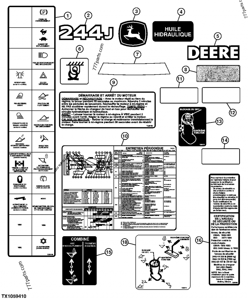 Fuse Panel and Relay Board ( - 23289) - LOADER, FOUR-WHEEL DRIVE John Deere  244J - LOADER, FOUR-WHEEL DRIVE - 244J Loader Vehicle Electrical Systems  1676 Instruments And Indicators Fuse Panel and Relay Board ( - 23289)