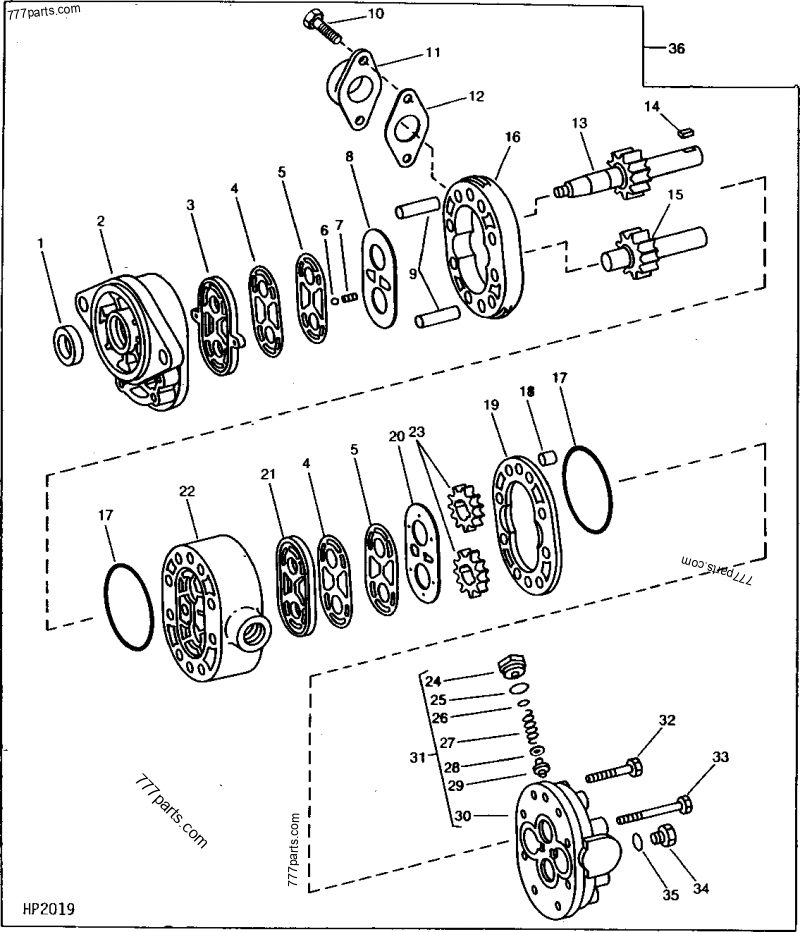 AH98959 Hydraulic Pump John Deere spare part