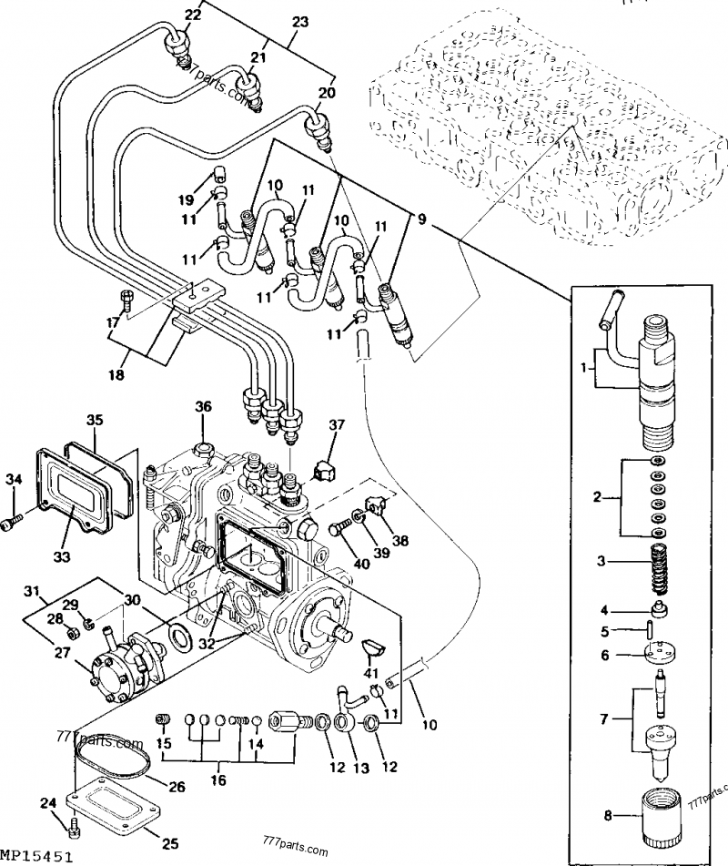 AM876347 Fuel Line - John Deere spare part | 777parts.com