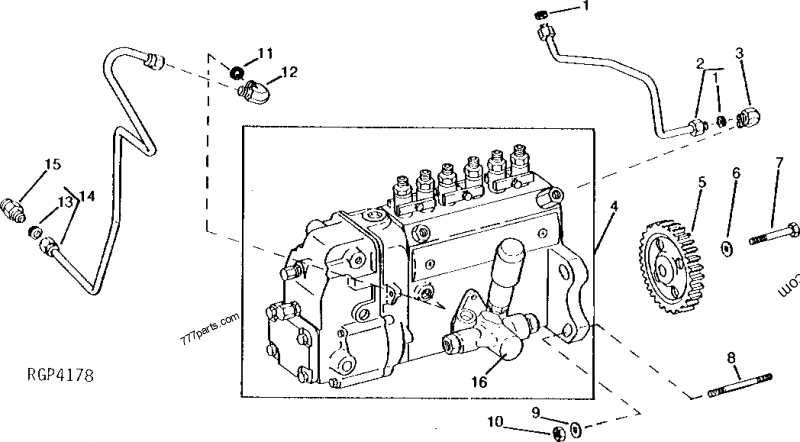 FUEL INJECTION PUMP LUBE LINE AND LEAK OFF LINE ROBERT BOSCH