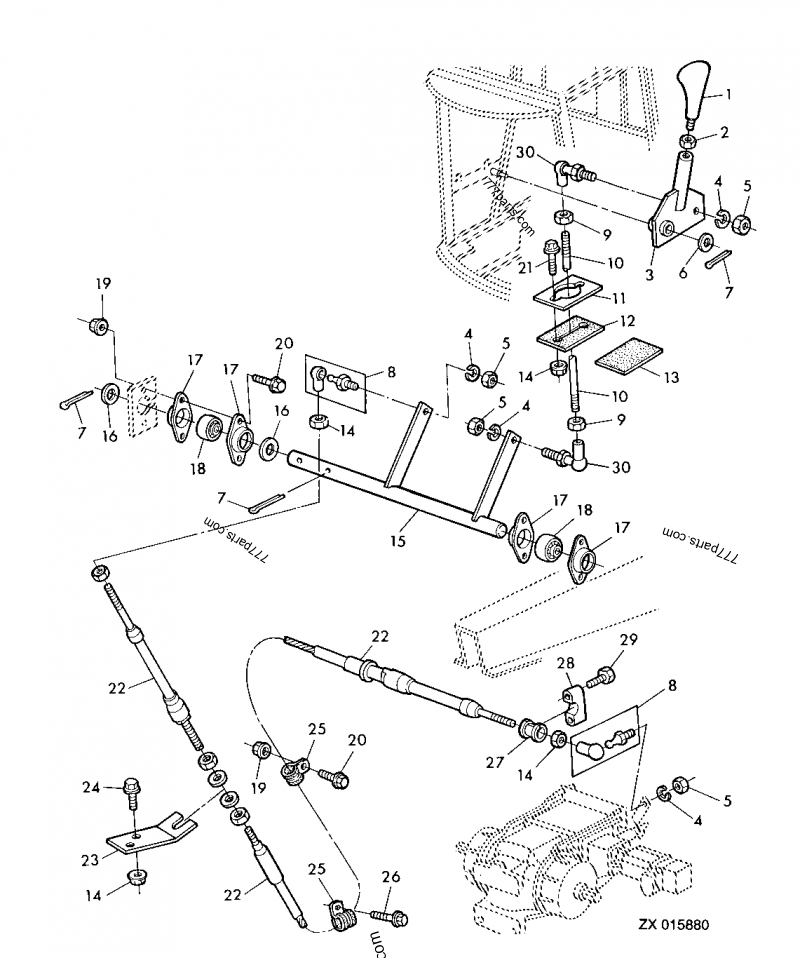 AZ52195 Push Pull Cable John Deere spare part