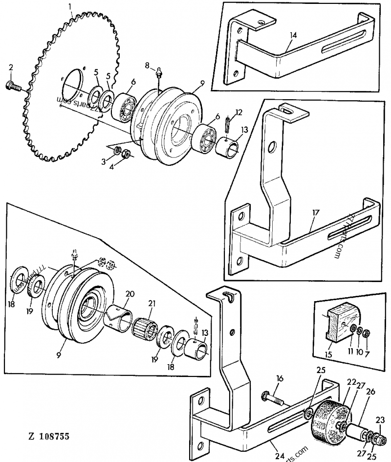 Z44030 Tightener - John Deere spare part | 777parts.com