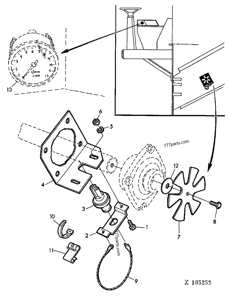 Z41218 Impeller - John Deere spare part | 777parts.com