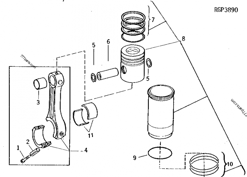 RG27839 Engine Overhaul Kit John Deere spare part