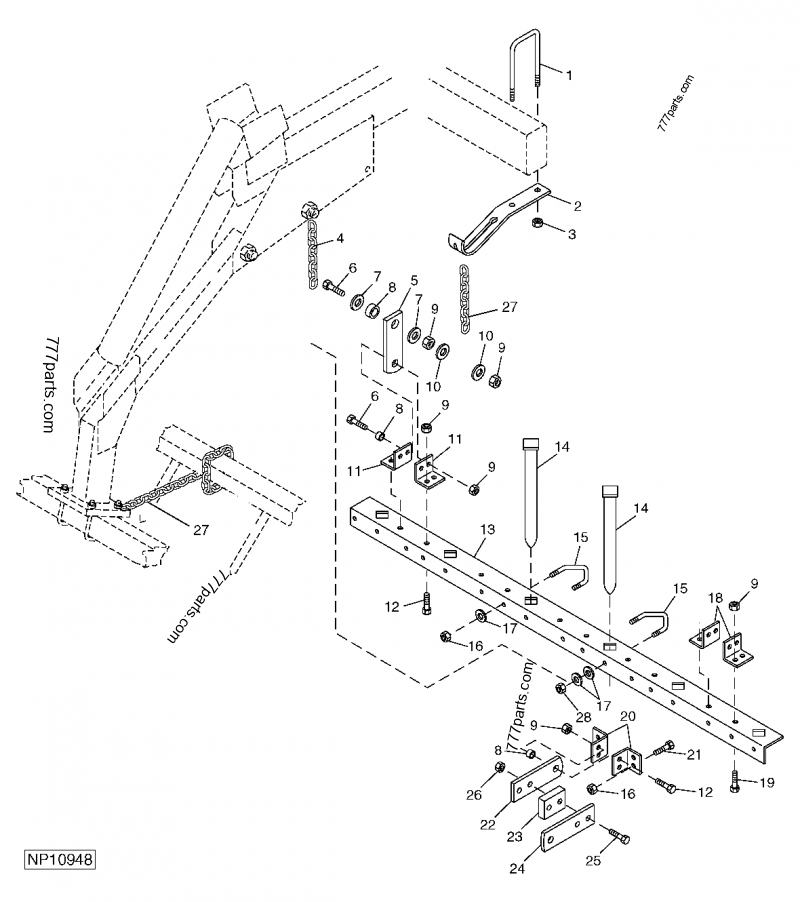 Spike Tooth Harrow (700 - ) - TILLER, MULCH John Deere 726