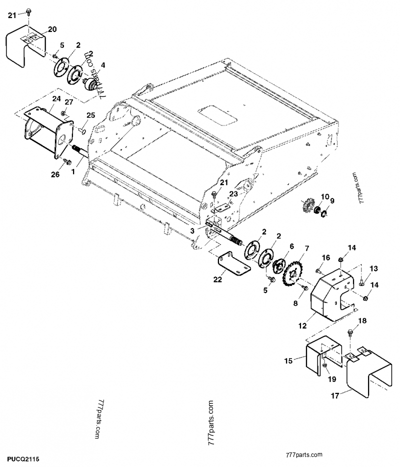 CQ73092 Shaft - John Deere spare part | 777parts.com