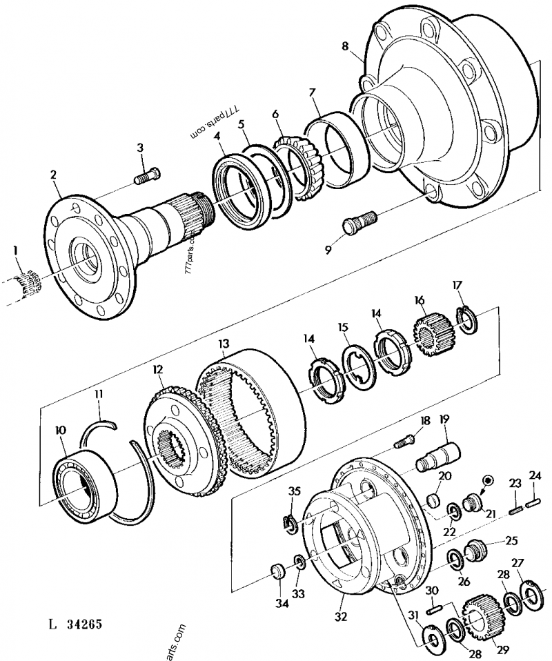L35734 Gear - John Deere spare part | 777parts.com
