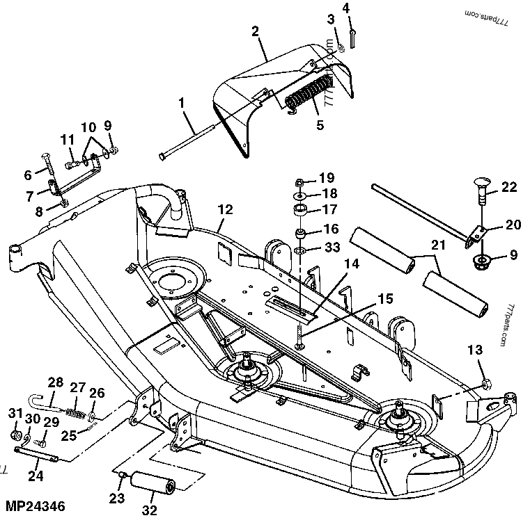 John deere mower clearance deck parts 60 inch