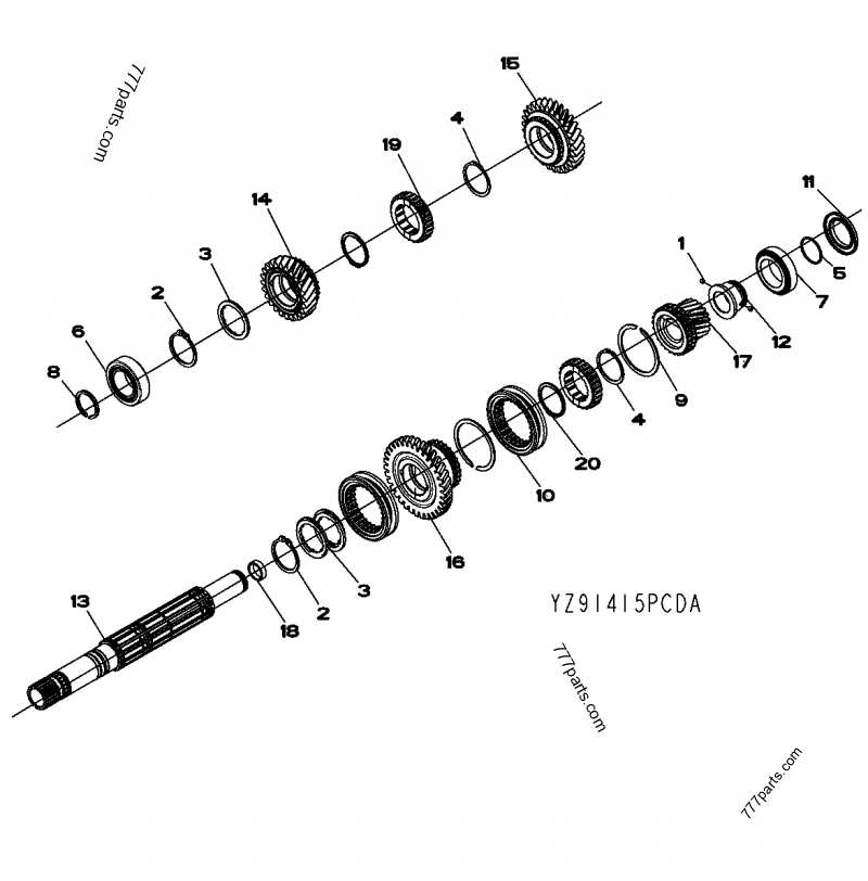 YZ91362 Helical Gear John Deere spare part
