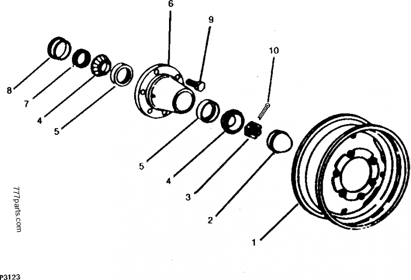 W33049 Hub - John Deere spare part | 777parts.com