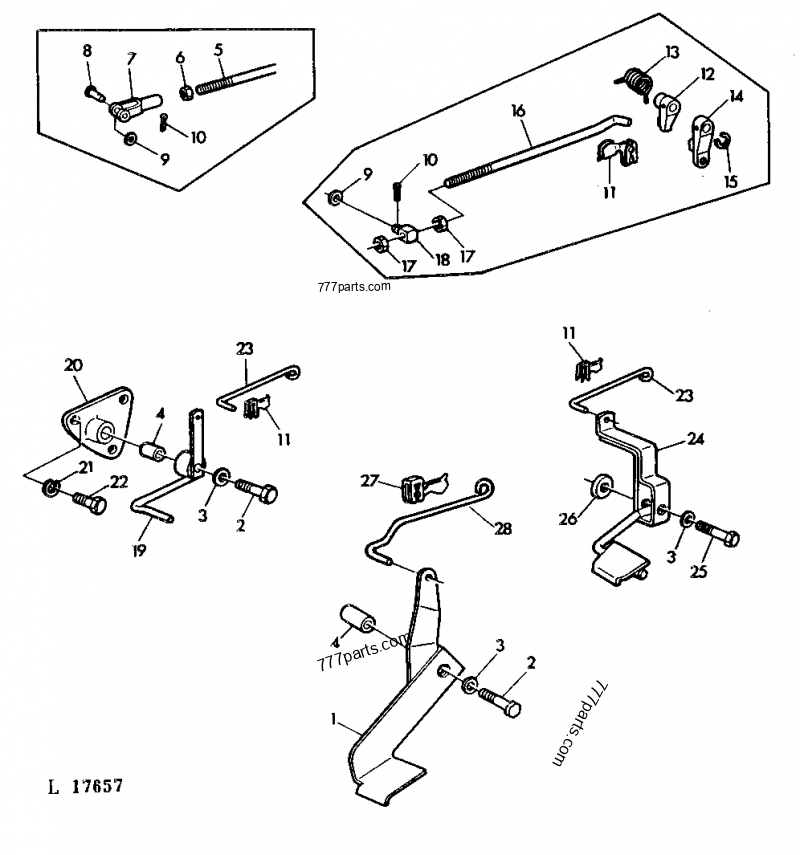 AT20044 Pedal John Deere spare part