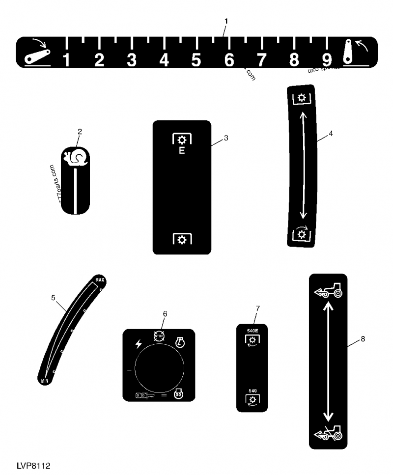 R138185 Label John Deere spare part