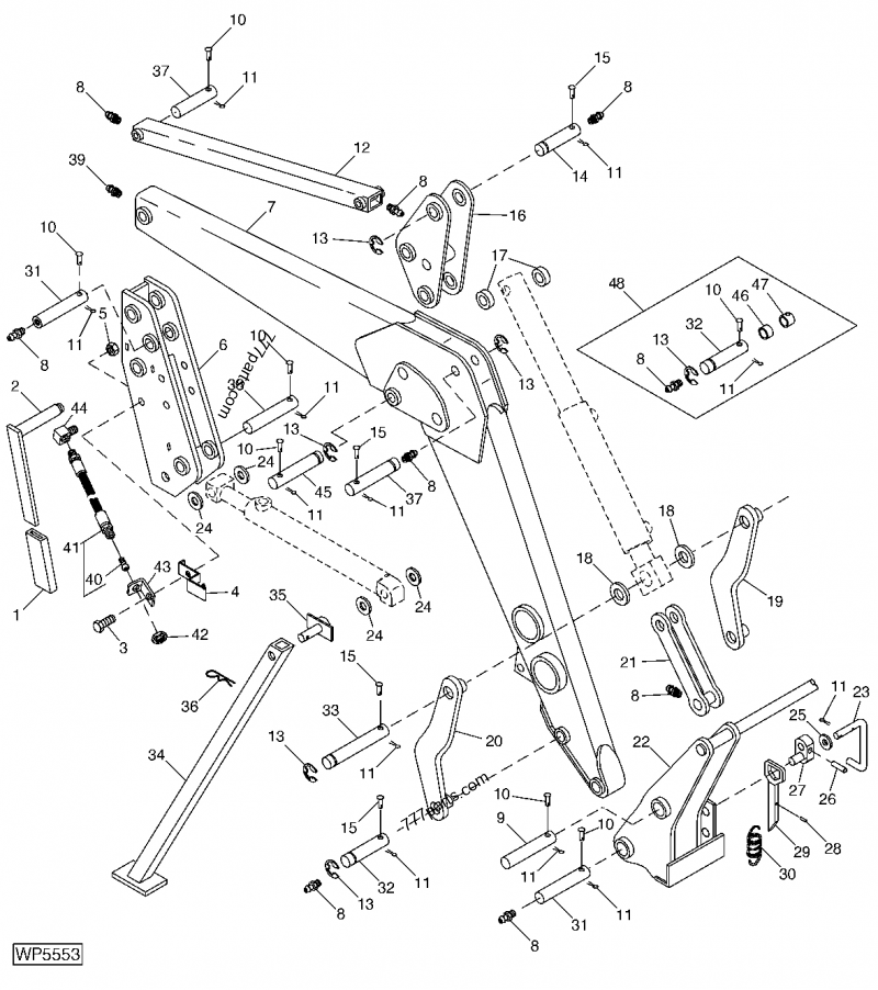 AW33655 Loader Boom John Deere spare part