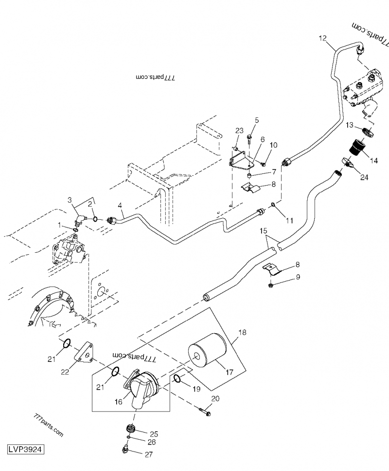 RE72824 Base - John Deere spare part | 777parts.com