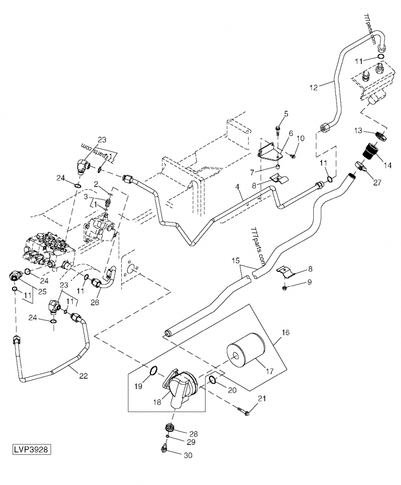 RE72824 Base - John Deere spare part | 777parts.com