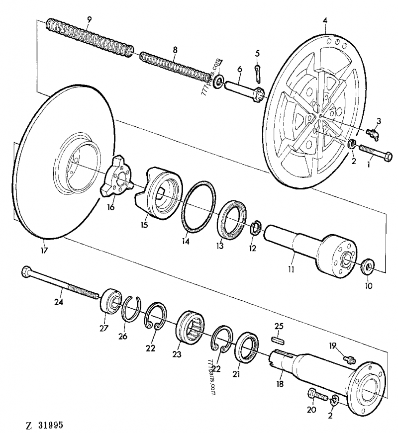 Z34692 Compression Spring - John Deere spare part | 777parts.com