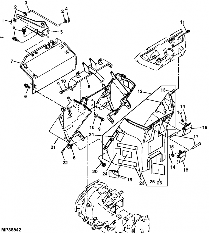 M807951 Lever - John Deere spare part | 777parts.com