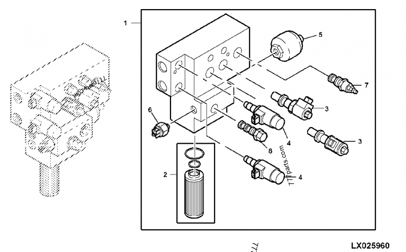 RT6005027011 ATTENUATOR - John Deere spare part | 777parts.com