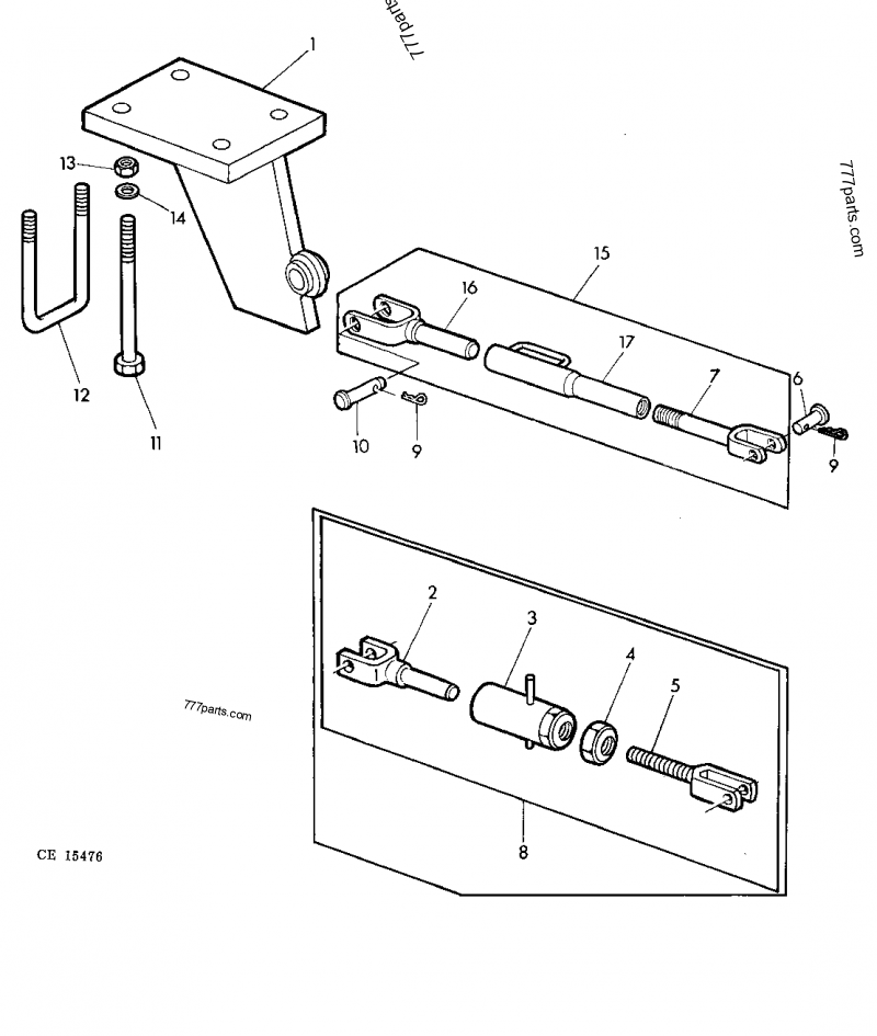 DE15221 TURNBUCKLE John Deere spare part