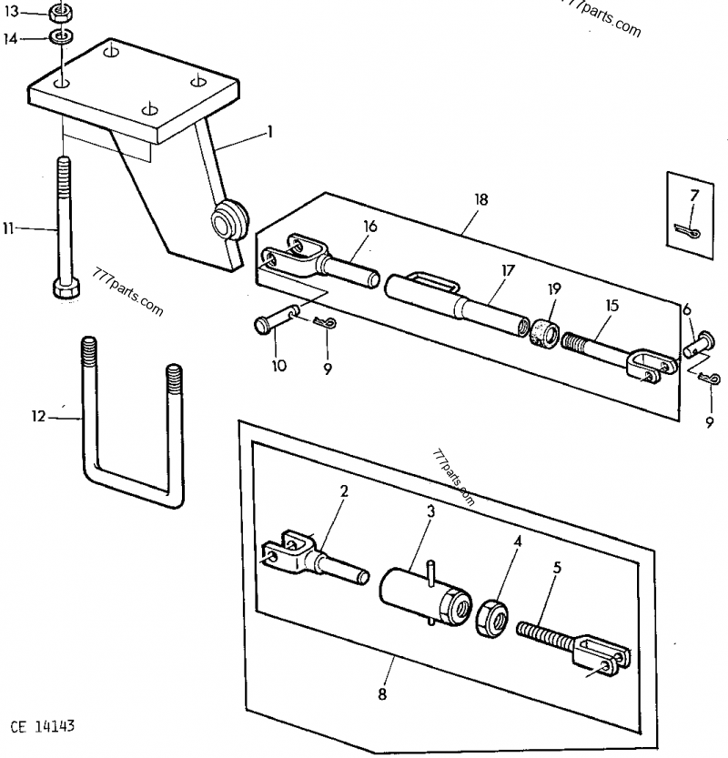 DE15221 TURNBUCKLE John Deere spare part