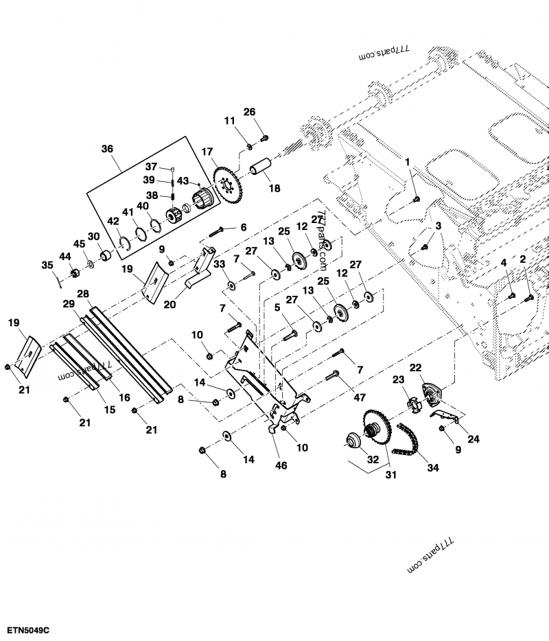 H172475 Guide John Deere Spare Part 8659