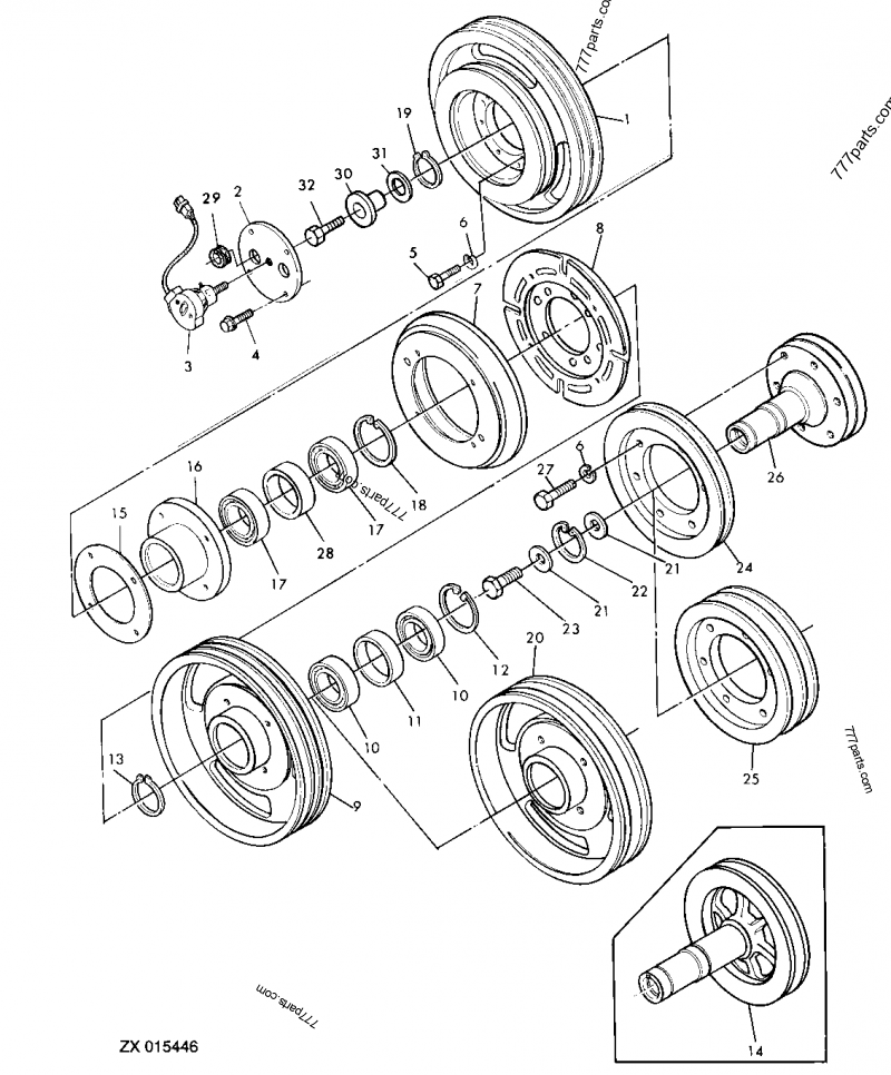 【はー】 Z13040 Hub - John Deere spare part | 777parts.com