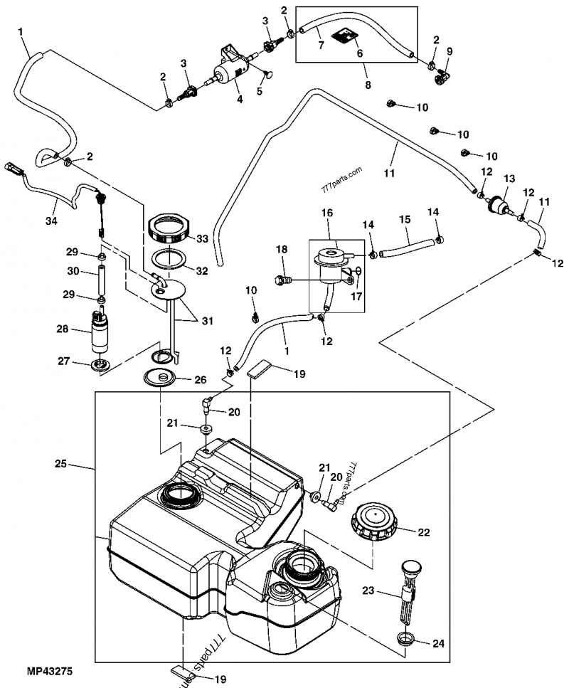 AM140689 Fitting - John Deere spare part | 777parts.com