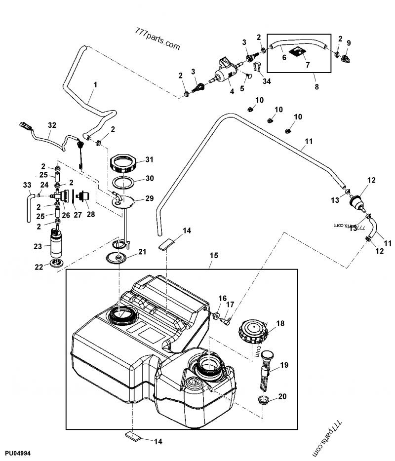 AM140689 Fitting - John Deere spare part | 777parts.com