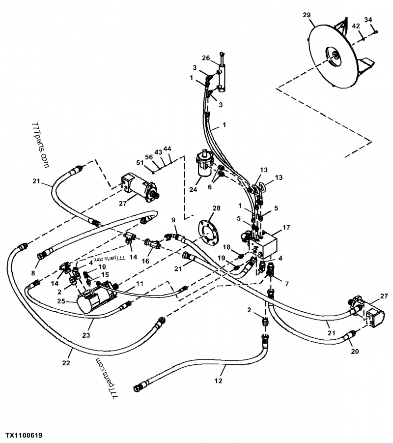 AT361634 Hydraulic Motor John Deere spare part