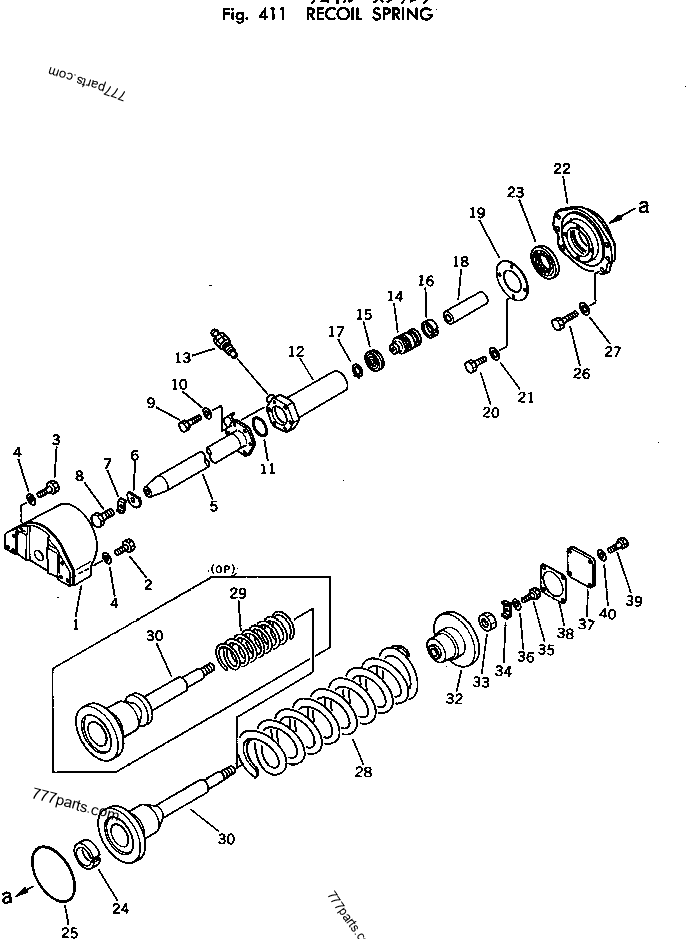 144-30-14110 BOLT,(DOUBLE RECOIL SPRING) (D65E) - 1443014110
