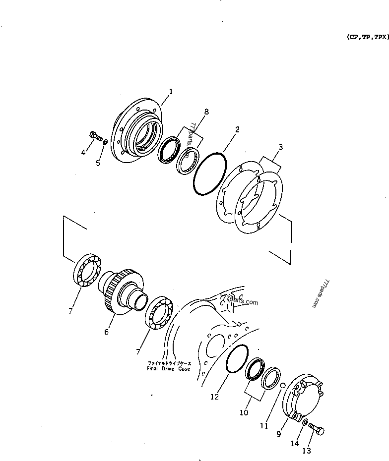 14X-27-11231 Bearing - 14x2711231 - Komatsu spare part
